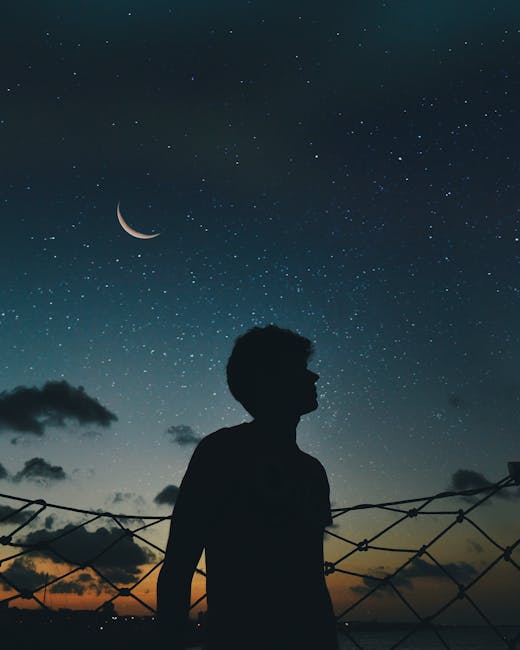 Silhouette Of Man During Nighttime